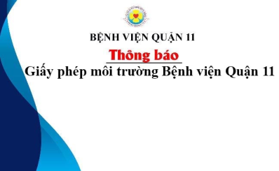 Giấy phép môi trường Bệnh viện Quận 11